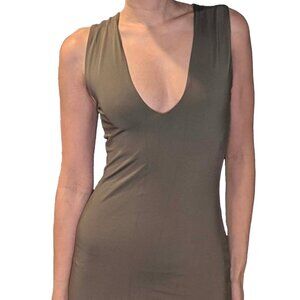 Kookai Khaki Bodycon Dress – Size 2